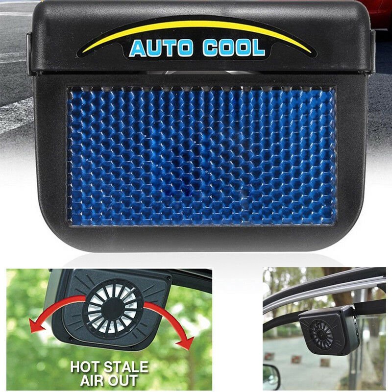 Solar Powered Car Air Vent Truck Cool Auto Cooler Ventilation System