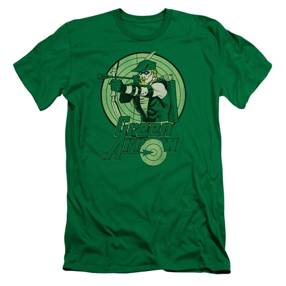 DC Comics Green Arrow S/S Adult 30/1 T-Shirt Kelly Green
