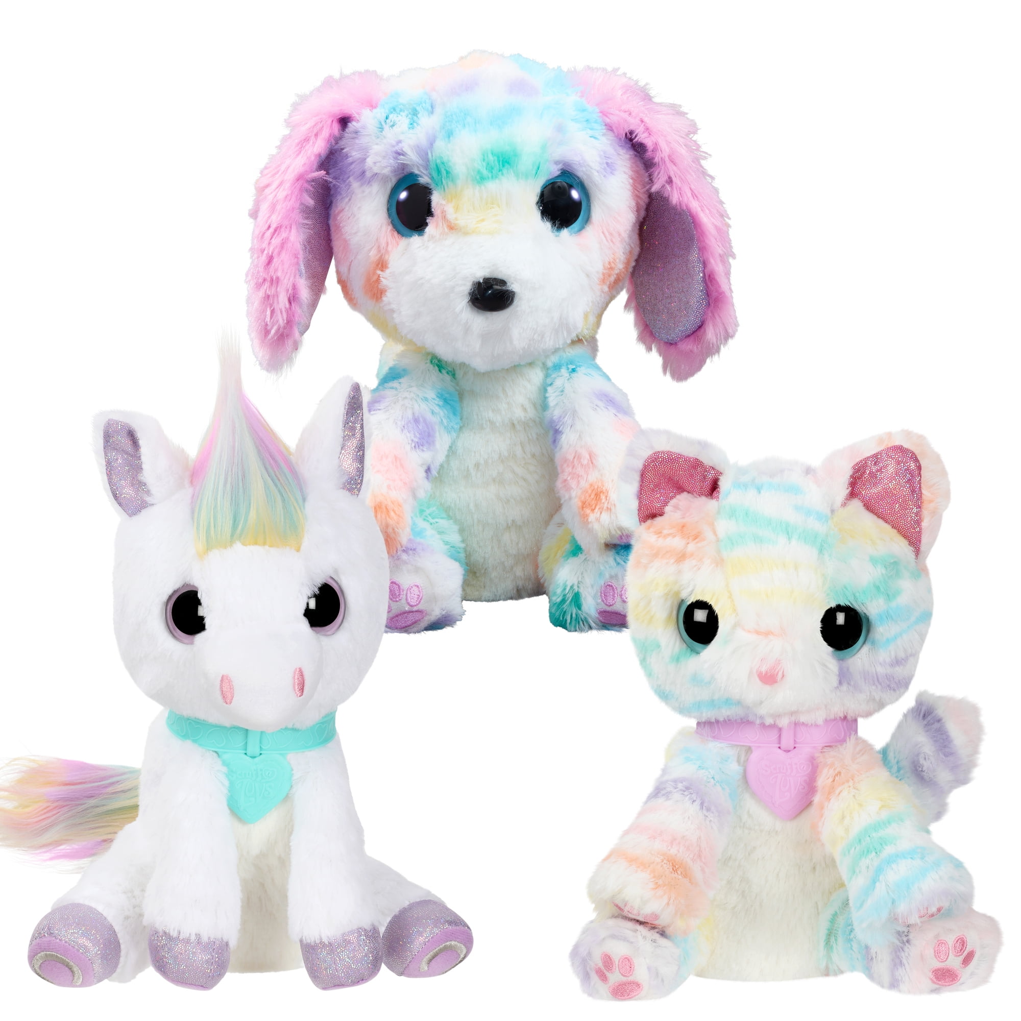 Little Live Pets, Scruff-a-Luvs Mystery Animal Reveal, Wash, Groom and Rescue a Cute Pastel Rainbow Colored Plush Pet, Colors and Styles May Vary, Toys for Kids, Ages 2+