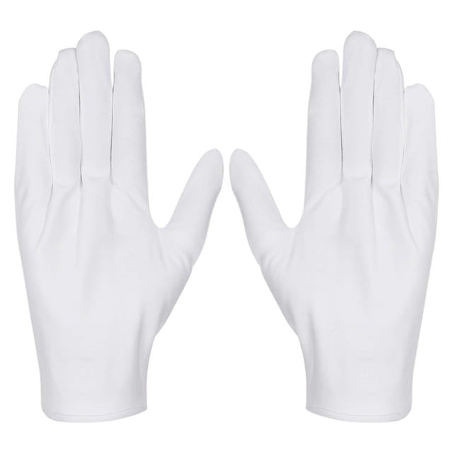 Under 20$ 12Pairs White Cotton Gloves for and Dry Hands Breathable Work Glove Liners Moisturizing Spa Soft Jewelry Inspection Gloves Stretchy Fit Cloth Gloves for Most Women