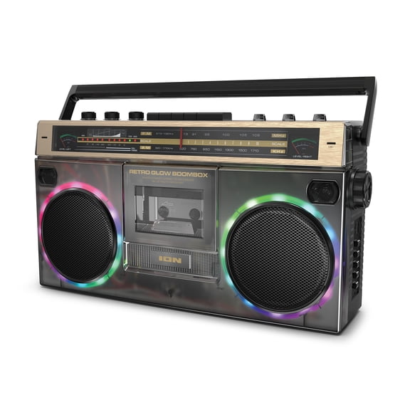 ION Audio Retro Glow Black / Gold - Translucent Bluetooth Cassette Boombox