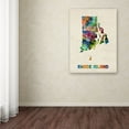 thumbnail image 3 of Trademark Fine Art "Rhode Island Map" Canvas Wall Art by Michael Tompsett, 3 of 3