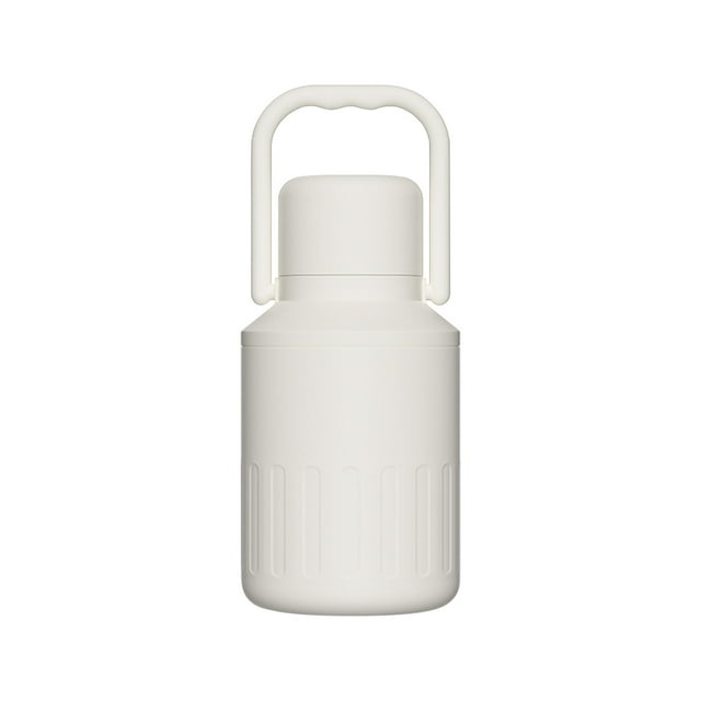 Bouteille d'Eau en Acier Inoxydable Isolée sous Vide 1000ml, Design à Double Paroi pour Rétention Chaud/froid, Extérieur Résistant à la Sueur, Poignée Portable pour Voyage et Activités Extérieures