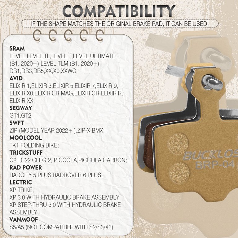 RIDERACE MTB Bike Disc Brake Pads - Durable & Efficient