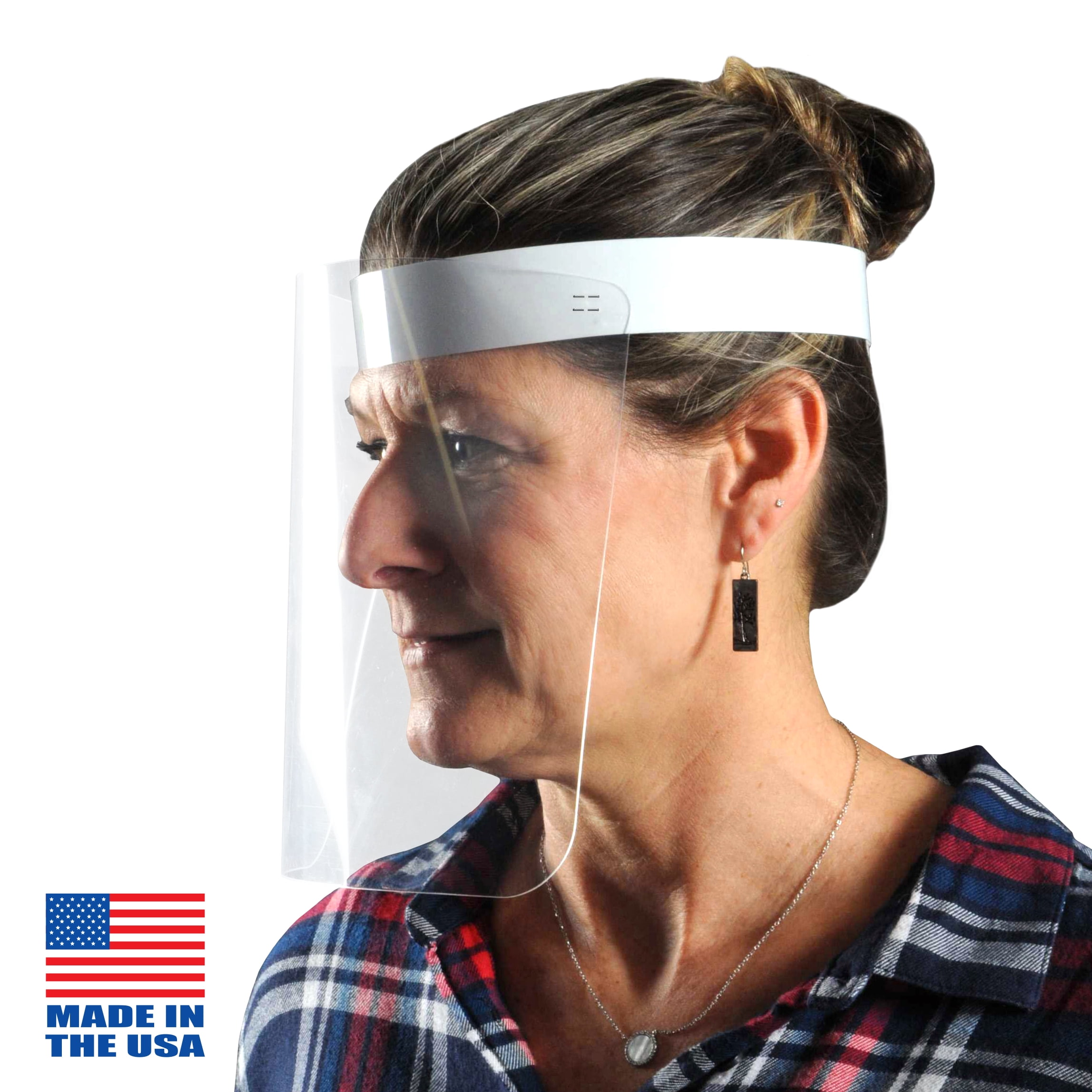 Beistle Safety Face Shield 50 PCS Protective Shield Made in USA with Transparent Light