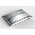 thumbnail image 2 of Ambesonne Damask Pillow Sham 2 Pack, Baroque Damask Curves, 36"x20", Grey Pale Grey, 2 of 3