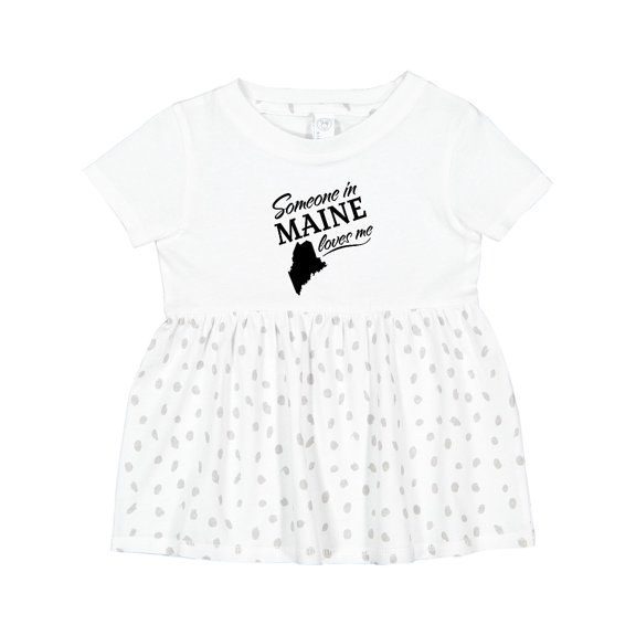Inktastic Someone in Maine Loves Me Girls Baby Dress