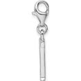 thumbnail image 2 of Sterling Silver Amore La Vita Rhodium-Plated Cz Letter T Initial Charm (0.5 X 12) Made In Thailand qcc104t, 2 of 5