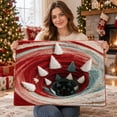 thumbnail image 3 of 3D Illusion Christmas Area Rug Winter Pine Tree Indoor Home Decor 15.75 X 23.6 Inch Crystal Velvet Floor Mat, 3 of 3