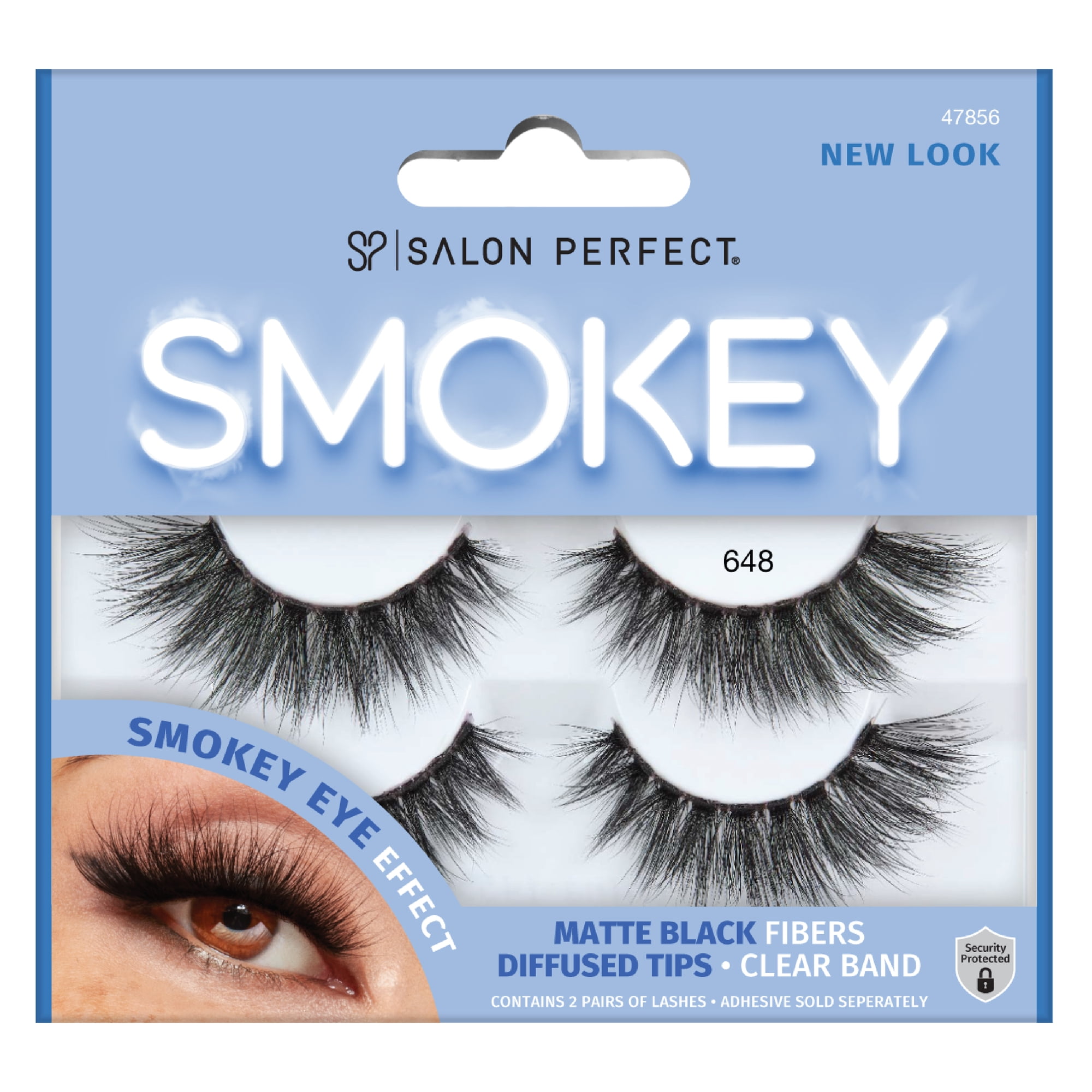 Salon Perfect Soft & Smokey Fake Lashes False Eyelashes, 648, Black, 2 Pairs