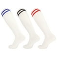 thumbnail image 1 of Kids Knee High Soccer Socks - 3 Pairs Long Football Socks, 1 of 6