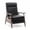 Black, variant on Fairview Black Top Grain Leather Chestnut Exposed Wood Arm Push Back Recliner