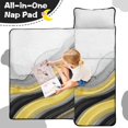 thumbnail image 4 of Black and Gold Marble Pattern Teens Toddler Nap Mat with Pillow, Sleeping Mat Bag for Preschool Daycare 59"x22", 4 of 6