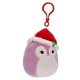 thumbnail image 6 of Squishmallows Official Plush 3.5 inch Clip On Allina the Plum Squirrel with Santa Hat - Childs Ultra Soft Stuffed Toy, 6 of 7