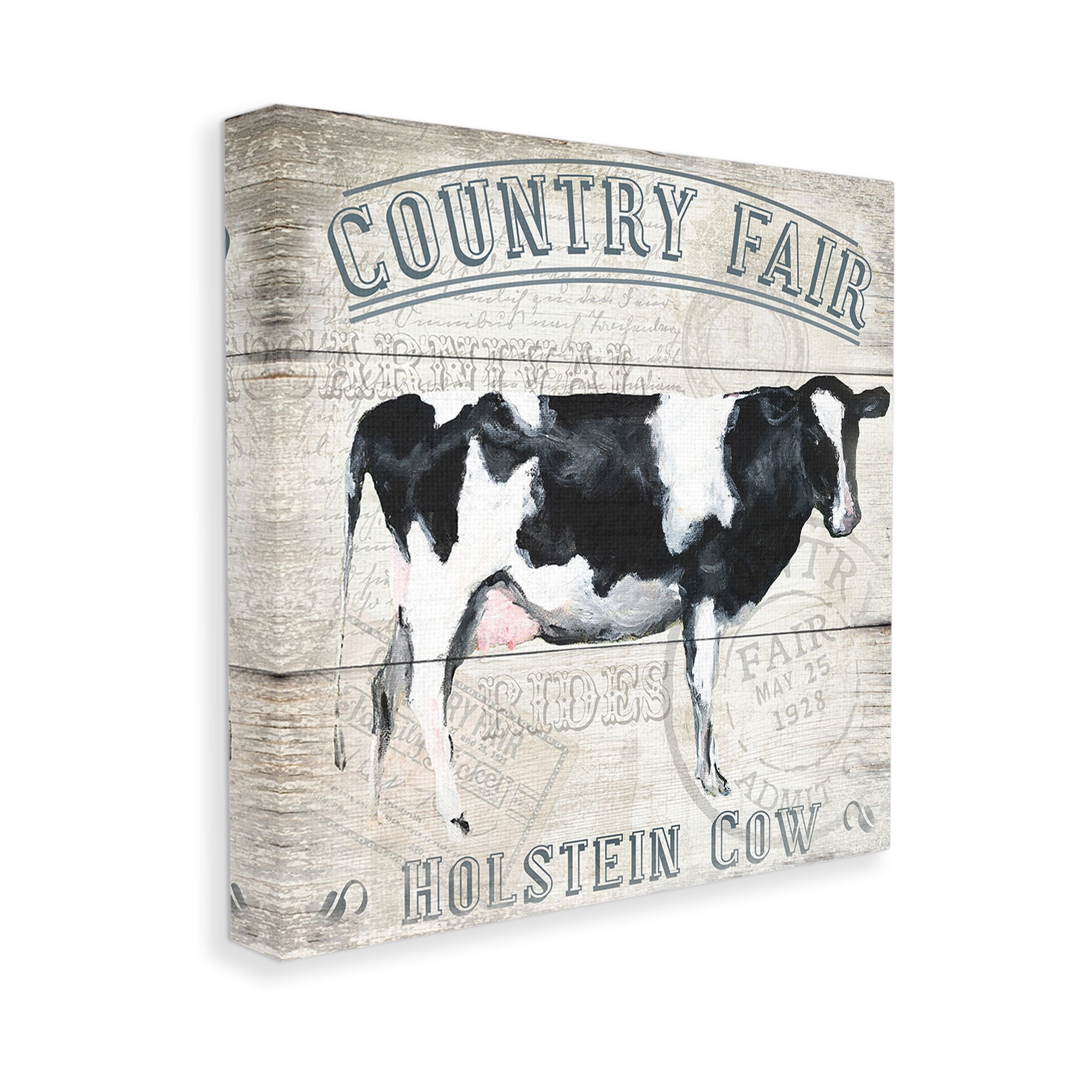 Stupell Industries Vintage Country Fair Animals & Insects Painting Gallery Wrapped Canvas Art Print Wall Art, 17 x 17