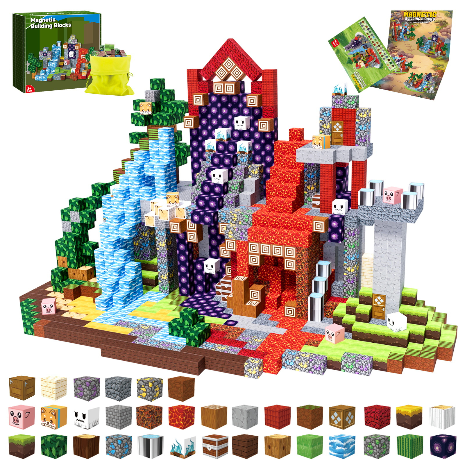 WLBES 200-Piece Magnetic Building Blocks photo 6