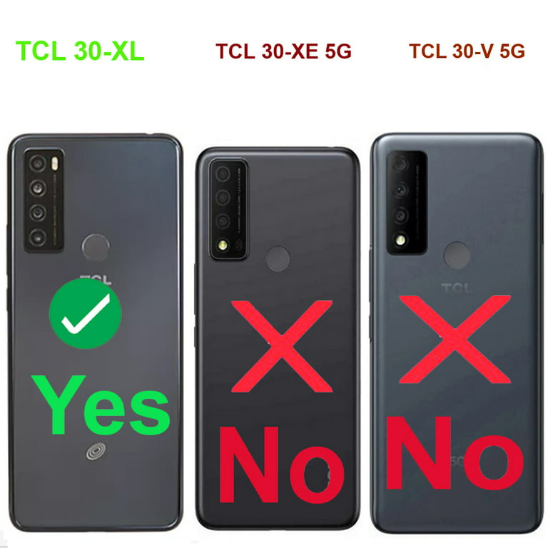 Phone Case for TCL 30 XL (T701DL), 30XL with Screen Protector, (Flexible  Gel Butterfly +Tempered Glass)