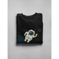 thumbnail image 3 of Cute Astronaut In Outer Space  Sweatshirt Men -Image by Shutterstock, Male Small, 3 of 4
