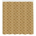 thumbnail image 3 of Ambesonne Retro Shower Curtain, Oriental Geometric Flower, 69"Wx84"L, Caramel Tan, 3 of 3