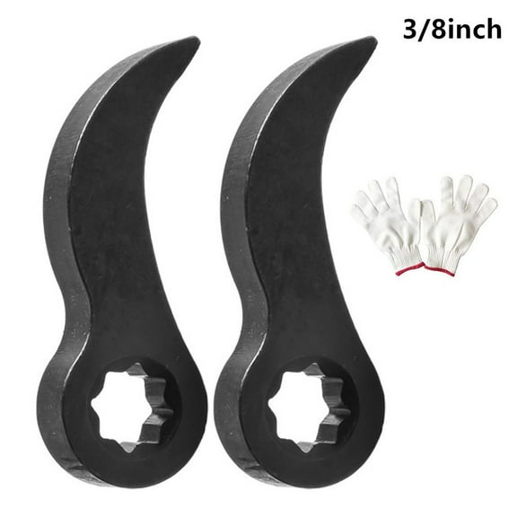 2Pcs Pry Bar Wrench Adaptor Head New Removal Tool Fit 3/8Inch With Gloves