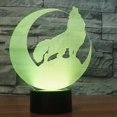 thumbnail image 3 of 3d Wolf Night Light Animal Table Lamp Decor Table Desk Optical Illusion Lamps 7 Color Changing Lights Led Table Lamp Home, 3 of 5