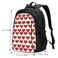 thumbnail image 5 of Cauagu Love Print Travel Laptop with USB Charging Port,Extra Large Backpack College Backpack Business Work Bag Casual Daypack Perfert for Men Women, 5 of 7