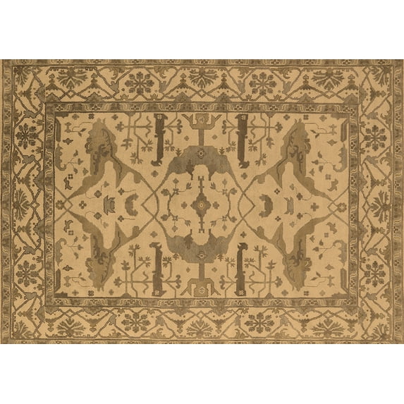 Ahgly Company Indoor Rectangle Oriental Brown Industrial Area Rugs, 8' x 10'