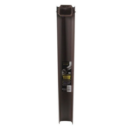 AMERIMAX HOME PRODUCTS Dripper Flipper Hinged Downspout Extension, Brown, 30-In. Universal Size 3703019