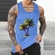 thumbnail image 2 of Camisetas de Tanque de los Hombres Tanque de los Hombres Incolor Gradiente de Impresión Cuello Redondo Correa Delgada Fuga Atrás Regular Casual Deportes Blusas de Tanque, 2 of 5