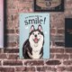 thumbnail image 3 of Placa de cartel de hojalata de Metal Vintage Wdftyju Smile Husky 20x30cm, 3 of 7
