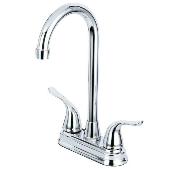 Kingston Brass KB2491YL Yosemite Two-Handle 2-Hole Deck Mount Bar Faucet in Polished Chrome