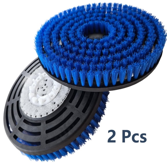 2 Pcs Steam Mop Pads Replacement Brush Head Fit for Shark Steam and Scrub Mop S7000/S7001/S7201/S8201, Nylon Bristles for Cleaning Hardwood & Tile Floors, Blue