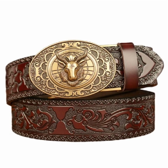Modern Men's Fashion Belt Sophisticated Leather Waistband Stylish Men Belt