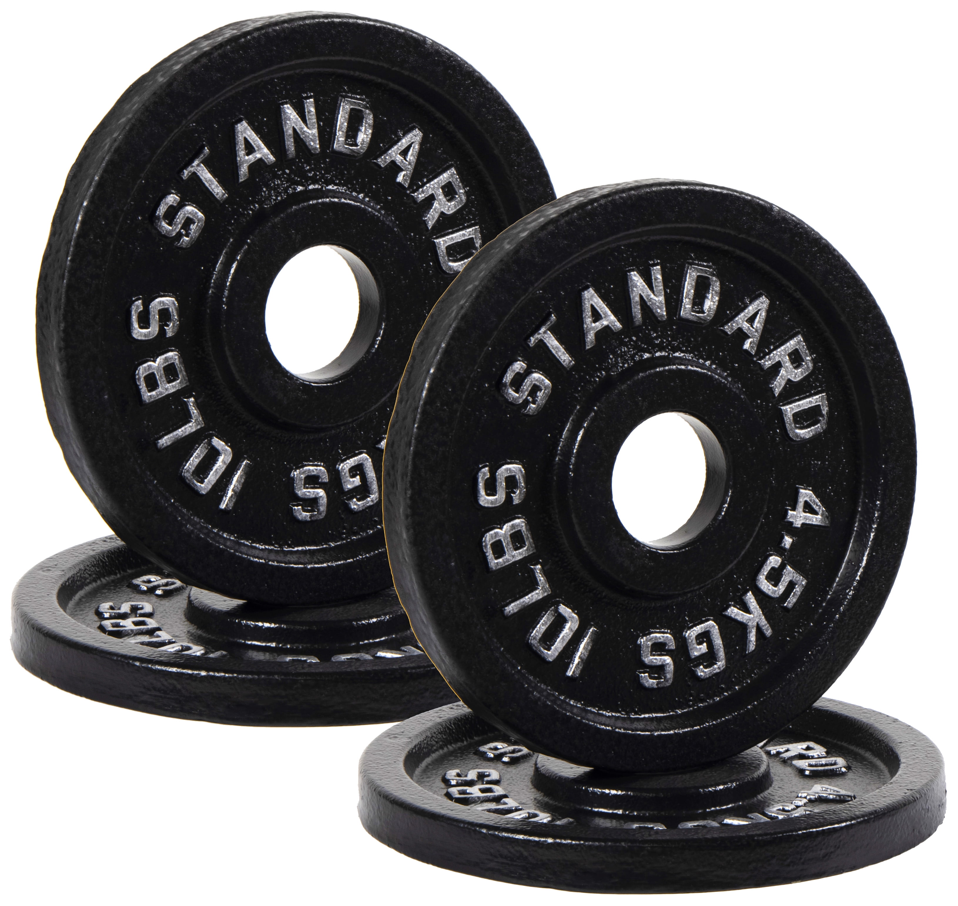 Gianna 2-Inch Olympic Cast Iron Weight Plate for Strength Training & Powerlifting, Durable Gym Weights, 10LBS, 4-Pack