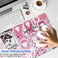 thumbnail image 4 of Long Mouse Pads for Desk,Pink Breast Cancer Desk Mats on Top Of Desks, Desk Mouse Pad Extra Large with 3mm Non-Slip Base and Stitched Edge for Gaming,Office,Work,Home 31.5x11.8in, 4 of 5