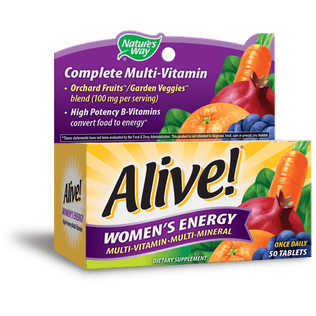 Universal Tablet Vitamins (2 pack) Nature's Way Alive! Women's Energy Multivitamin Supplement Tablets, 50 Count ()