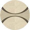 thumbnail image 1 of Ahgly Company Machine Washable Indoor Round Transitional Moccasin Beige Area Rugs, 5' Round, 1 of 7