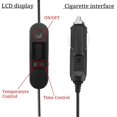 thumbnail image 3 of Car Heated Blanket Warm 12V Artificial Fleece Temperature Control Heating Blanket for Winter Camping Outdoor, 3 of 8