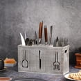 thumbnail image 5 of Rustic Wooden Flatware Organizer, 3 Section Kitchen Utensil Holder, Farmhouse Kitchen Cutlery Bin Counter, 5 of 6