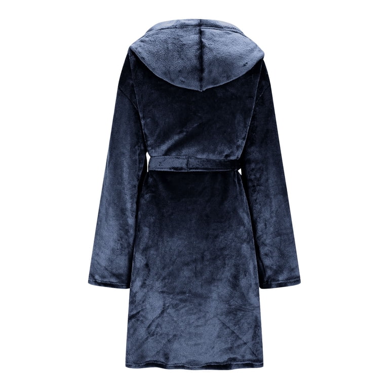 Qolati Womens Fleece Robes Comfort Travel Hoodie Loungewear with Eye Mask Soft Plush Bathrobe Thick Warm House Coat Pajamas Shower Nightgown Qolati Womens Fleece Robes Comfort Travel Hoodie Loungewear with Eye Mask Soft Plush Bathrobe Thick Warm House Coat Pajamas Shower Nightgown