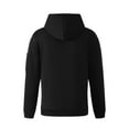 thumbnail image 4 of YUGYXL Men's Fleece Workout Athletic Pullover Hoodie Long Sleeve Basic Quarter Zip Pullover Sweatshirt with Kanga Pocket Black M, 4 of 8