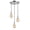 Chrome, variant on Woodbridge Lighting Fulton G125 3-Light Metal Cluster Pendant in Chrome/Bronze