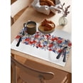 thumbnail image 3 of 4th Of July Placemats Set of 6,Washable Woven Burlap Cloth Fabric Placemat for Square/Rectangle/Round/Oval Dining Table,Easy Clean Place Mats for Toddlers,Kids White Red Blue Stripes Stars Flag Flower, 3 of 6