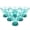 Cyan, variant on Yalin 9 oz Martini Glasses, Thick Base Stemless Acrylic Cocktail Glass for Margarita, Juice, Ice Cream, Reusable Drink Cups, Stackable, BPA-Free, Shatter Proof, Dishwasher Safe, Set of 6 (Blue)