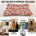 thumbnail image 5 of Iauyy 36x24in Washable Dog Bed Mats, 4cm Thick Comfort Pet Bed with Non-Slip Bottom for Crates, Indoors & Outdoors - Puppy Essentials,Large-scale Red Floral Design, 5 of 5
