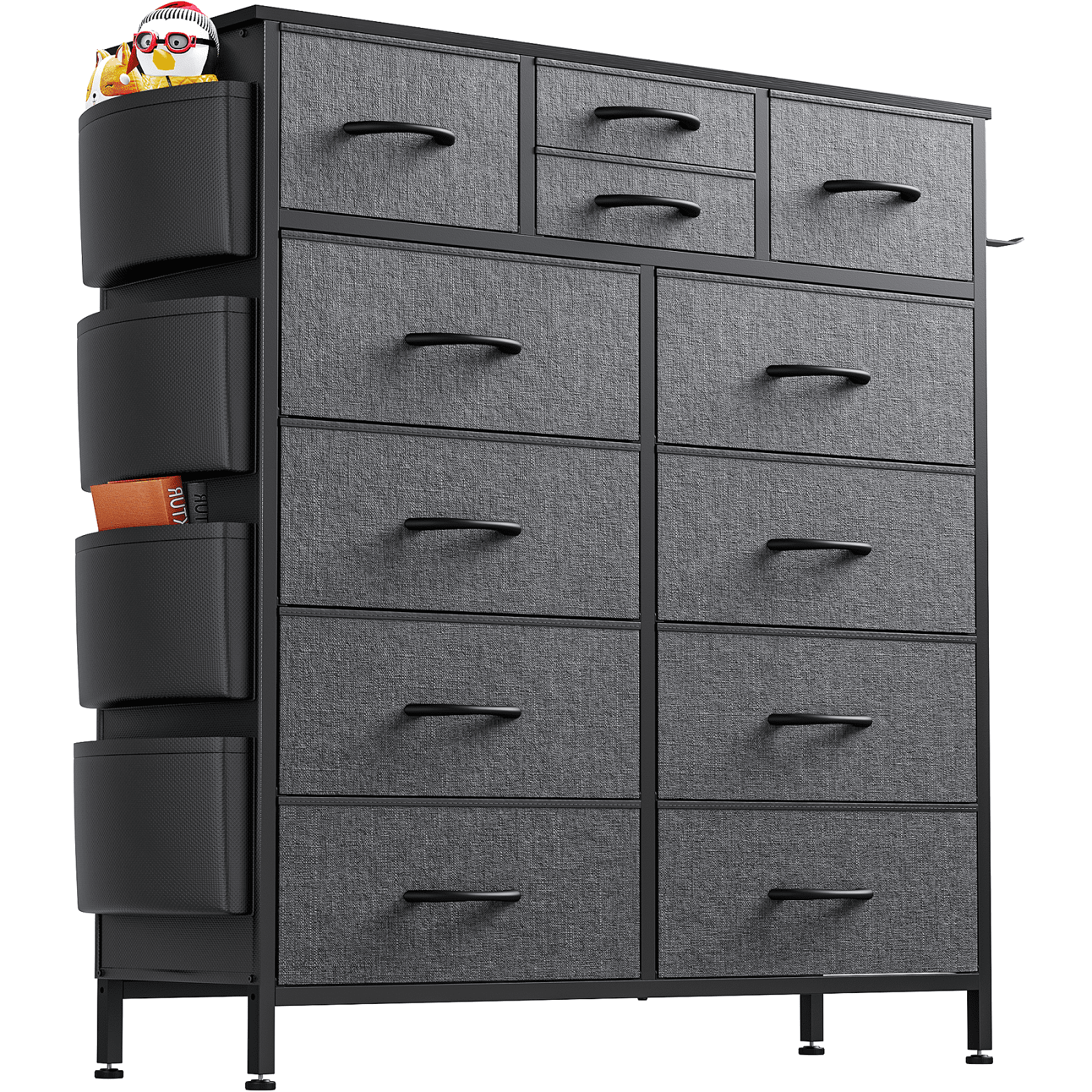 Lulive 12 Drawer Dresser, Tall Dressers for Bedroom, Fabric Dresser ...