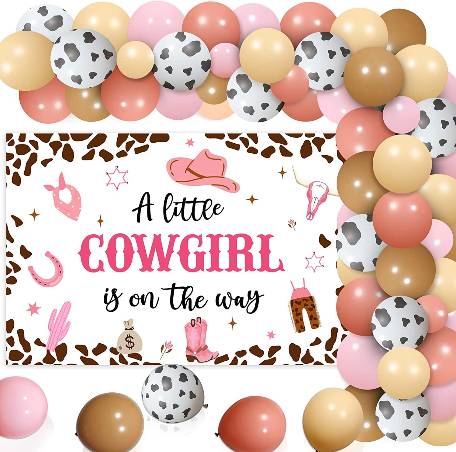 Cowgirl Baby Shower Decorations for Girl, Cowgirl Baby Shower Balloon ...