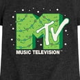thumbnail image 3 of MTV - Logo Christmas Tree - Toddler & Youth Girls Short Sleeve Graphic T-Shirt, 3 of 5