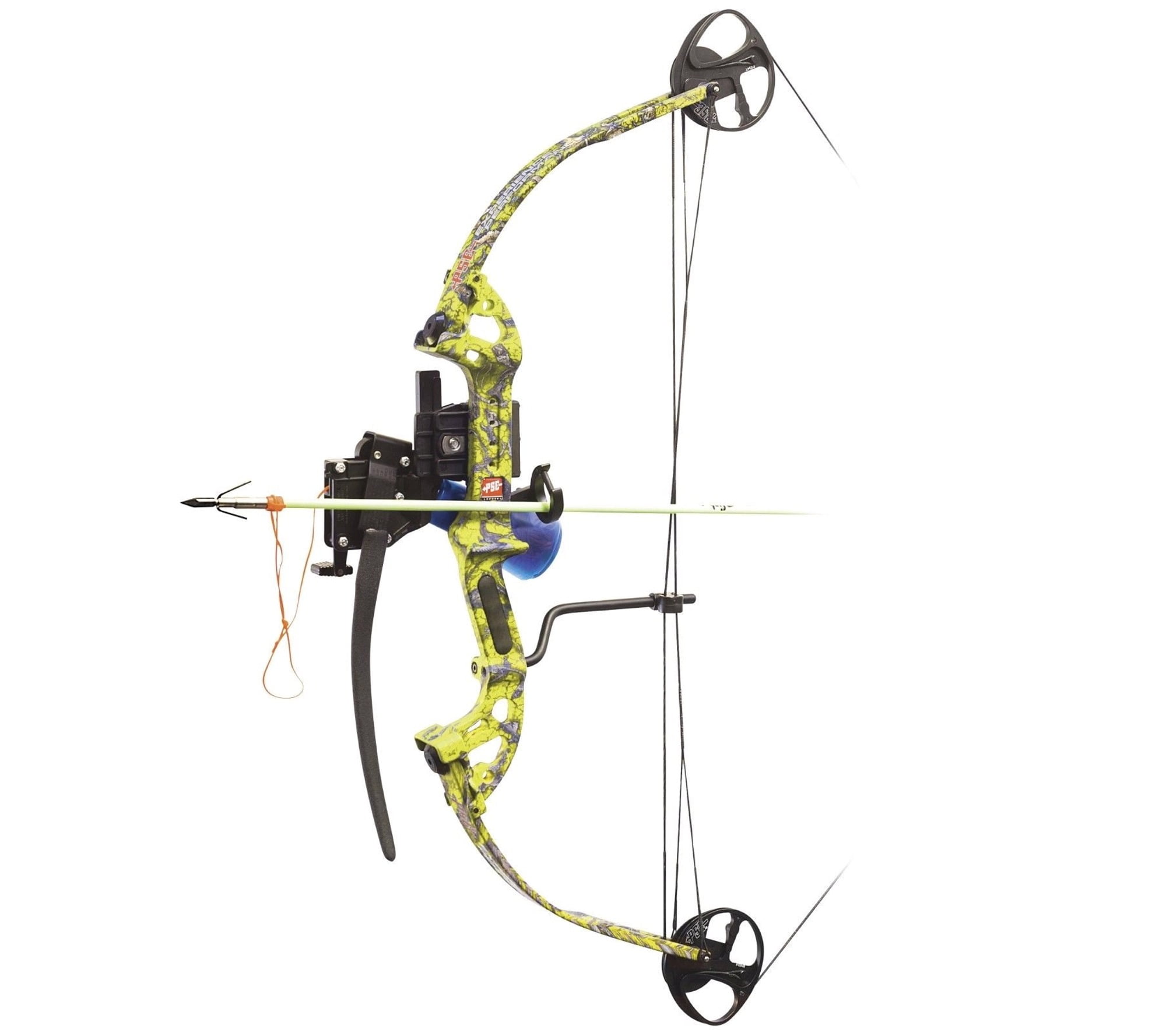 PSE Discovery Right Hand DK'd Yellow Camo 40lb AMS Bowfishing Bow