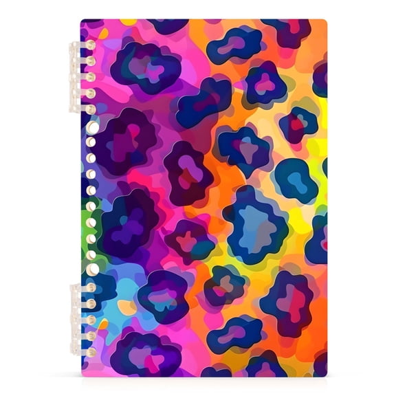Colorful Leopard Spiral Journal Notebook College Ruled Notebook 8.3" x 5.7" A5 Lined Thick Paper Page